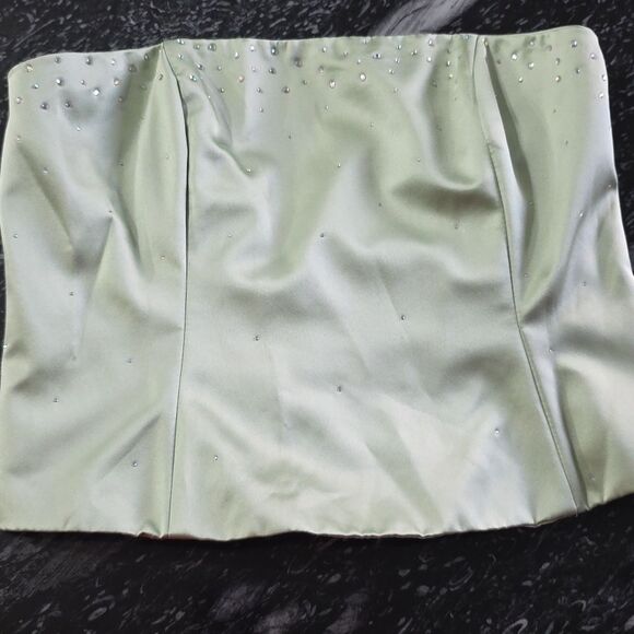 NEW BARI JAY TWO PIECE GOWN SIDE ZIPPER CLOSURE WITH JEWEL STUDDED EMBELLISHMENT - Picture 15 of 15